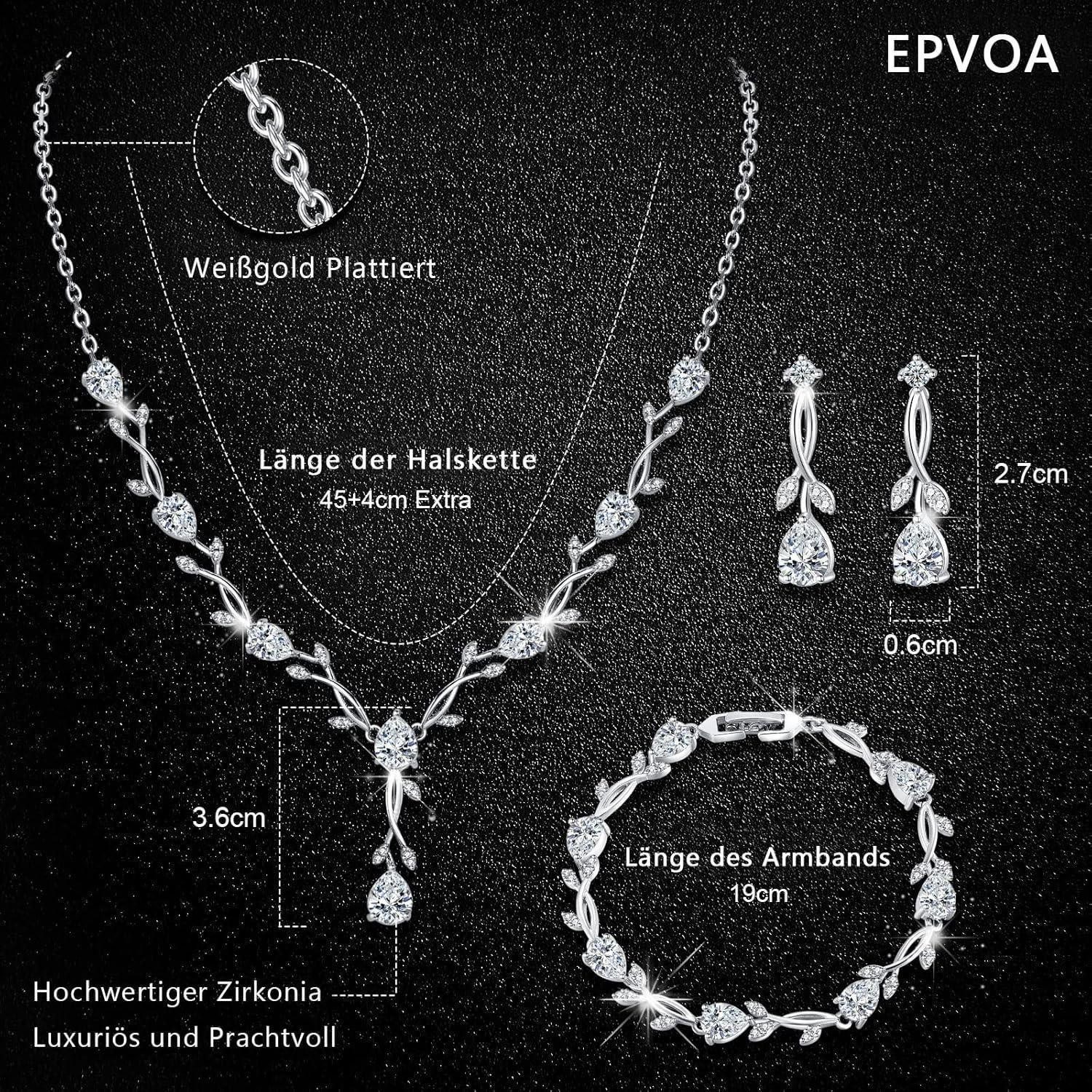 LuxusKollektion Schmuckset Hochzeit Schmuckset Damen Sterling Silber 925 Zi günstig online kaufen