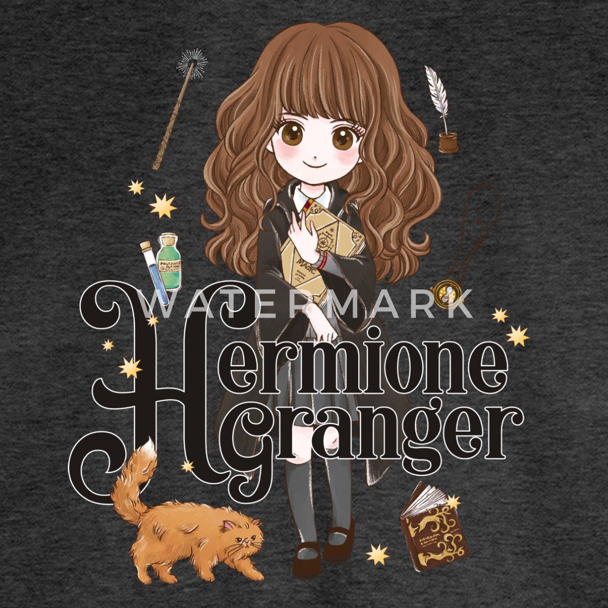 Spreadshirt T-Shirt Harry Potter Hermine Granger Chibi Kinder Premium Langarmshirt (1-tlg)