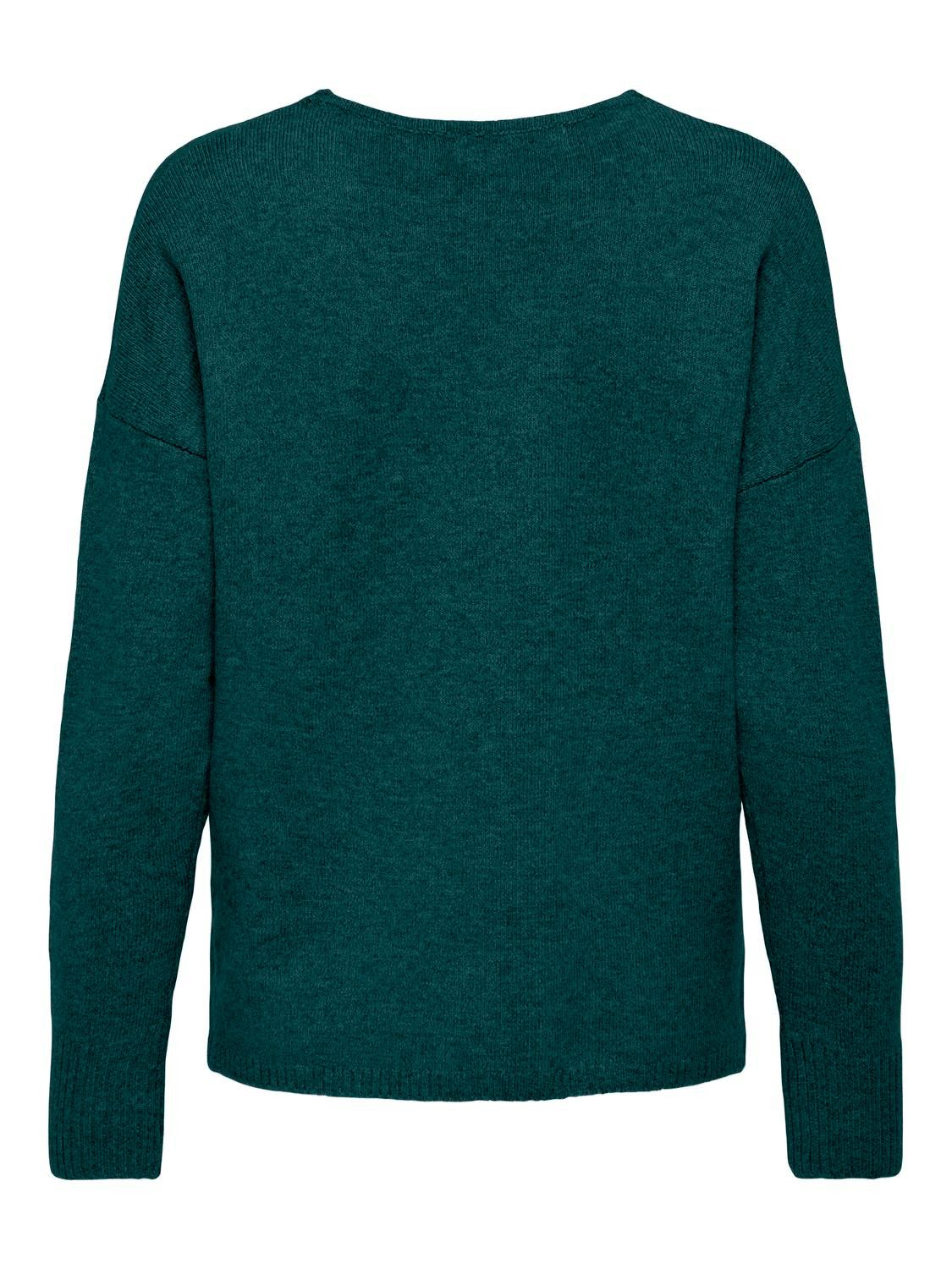 ONLY V-Ausschnitt-Pullover ONLRICA LIFE L/S V-NECK PULLO KNT NOOS Materialmix, regular fit