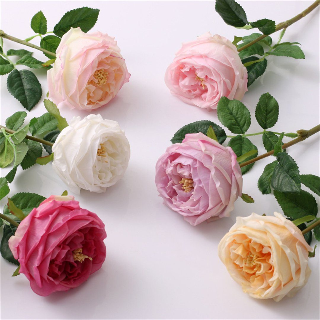 Kunstblumen Simulierte Foto-Requisiten, Weiß Dekorative Rose, L.Ru und Blumen Tischdekorationen, feuchtigkeitsspendende Austin Touch UG, Kunstblumenstrauß