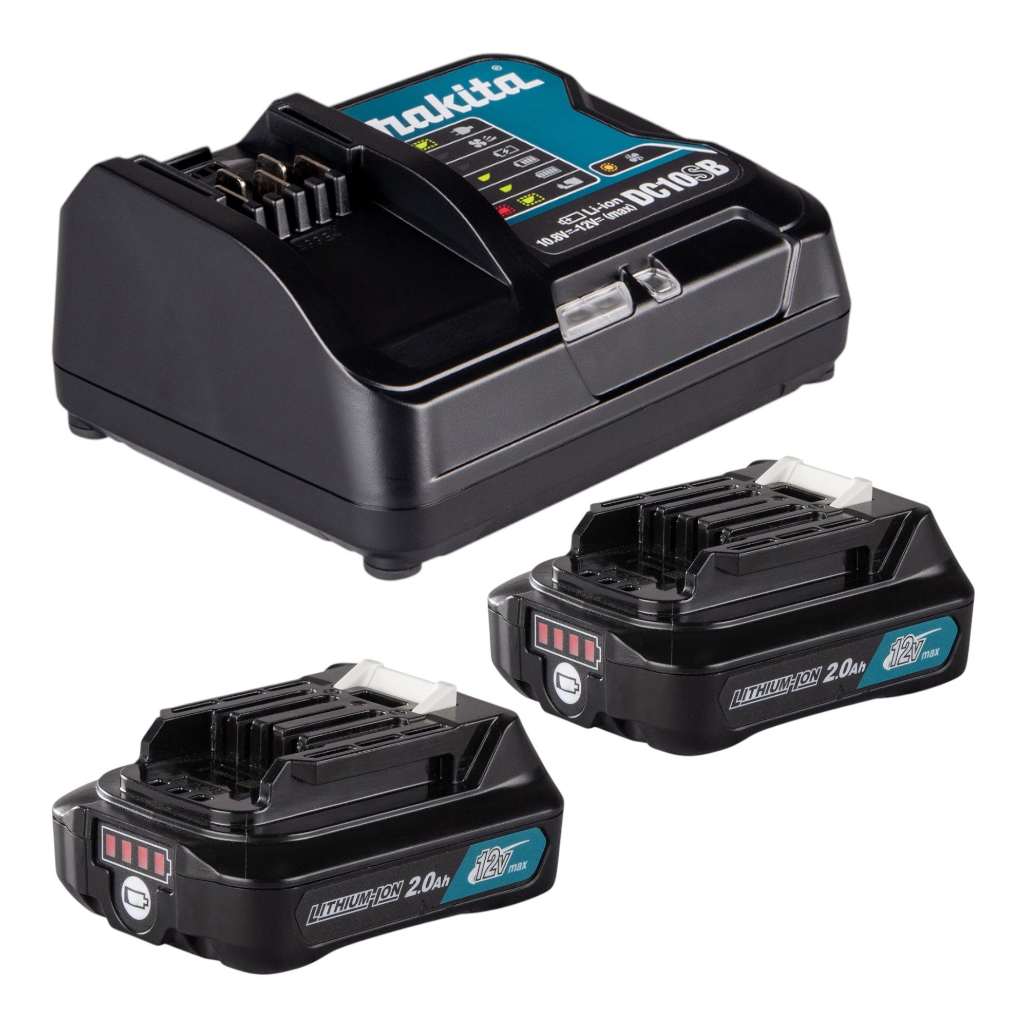 Makita Baustrahler ML 107 DSA Akku Lampe 12 V max. 200 lm LED + 2x Akku 2,0 Ah