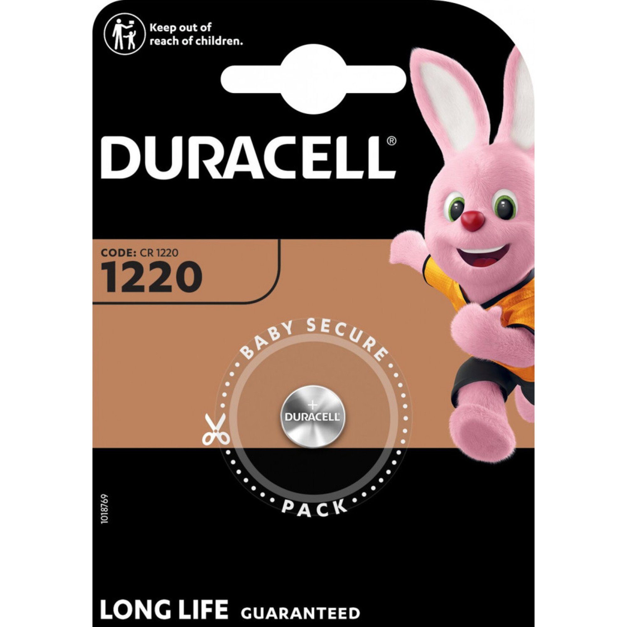 Duracell Duracell CR1220 Lithium-Knopfzelle 3V, Batterie, Batterie
