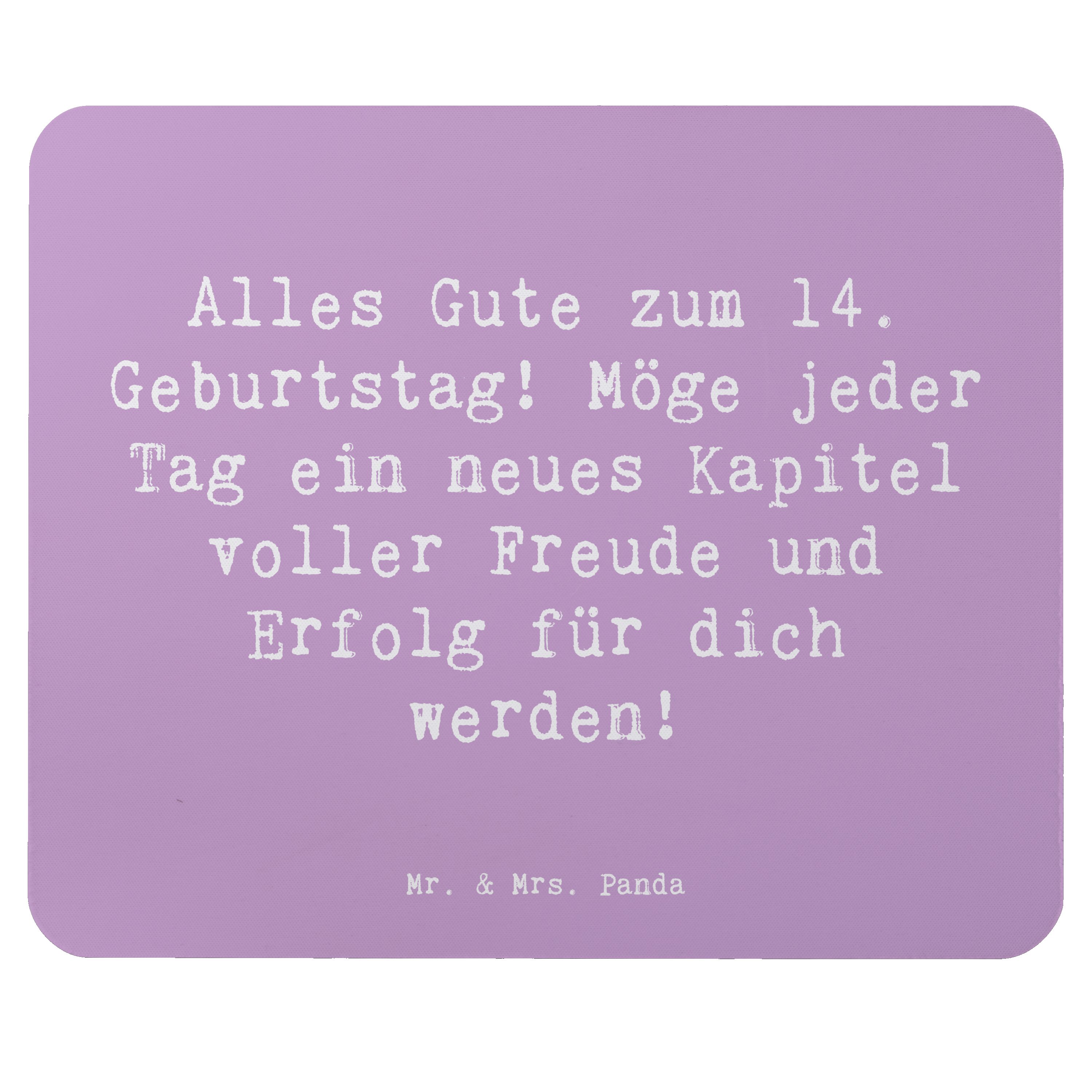 Mauspad Spruch 14. Geburtstag - Lavendeltraum - Geschenk, Freude, Happy Birth