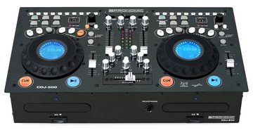 Pronomic CDJ-500 Full-Station Doppel DJ-CD-Player (Standalone-Format, Line-Eingänge, CD, MP3, SD & USB, Crossfader)
