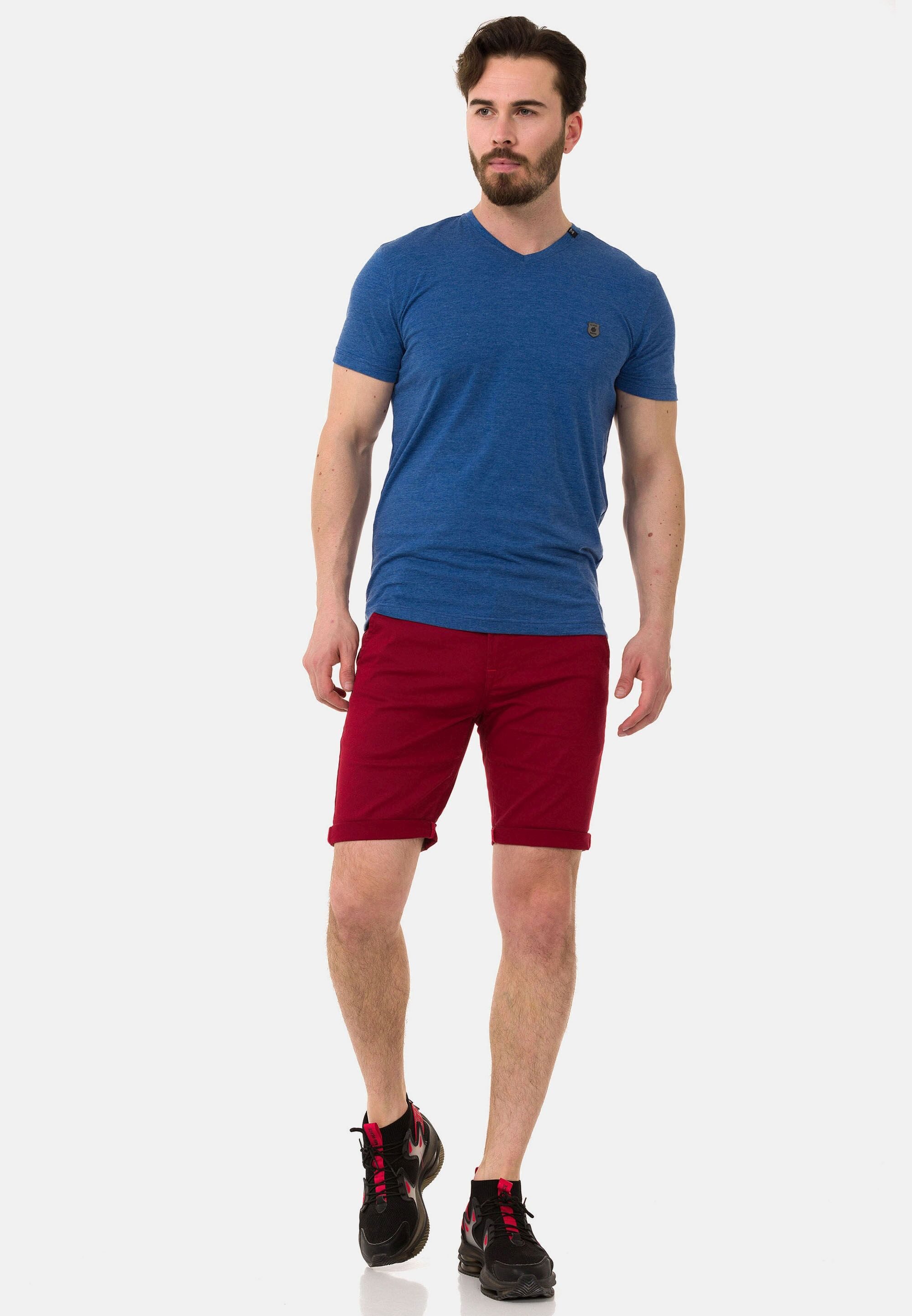 Cipo & Baxx Stoffhose Shorts im unifarbenen Look