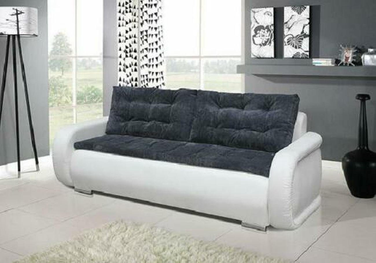 JVmoebel 3-Sitzer 3 Sitzer Sofa Schlafsofa mit Bettfunktion Couch Textil  Stoff Sofa