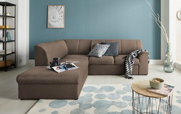 DOMO collection Ecksofa Topper L-Form, mit Ottomane, wahlweise mit Schlaffunktion