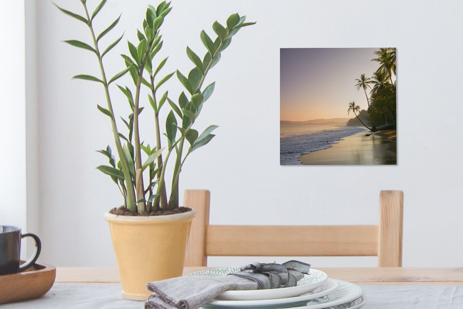 - Bilder St), für Leinwand Wohnzimmer Sonnenuntergang Strand - OneMillionCanvasses® (1 Tropisch, Leinwandbild Schlafzimmer