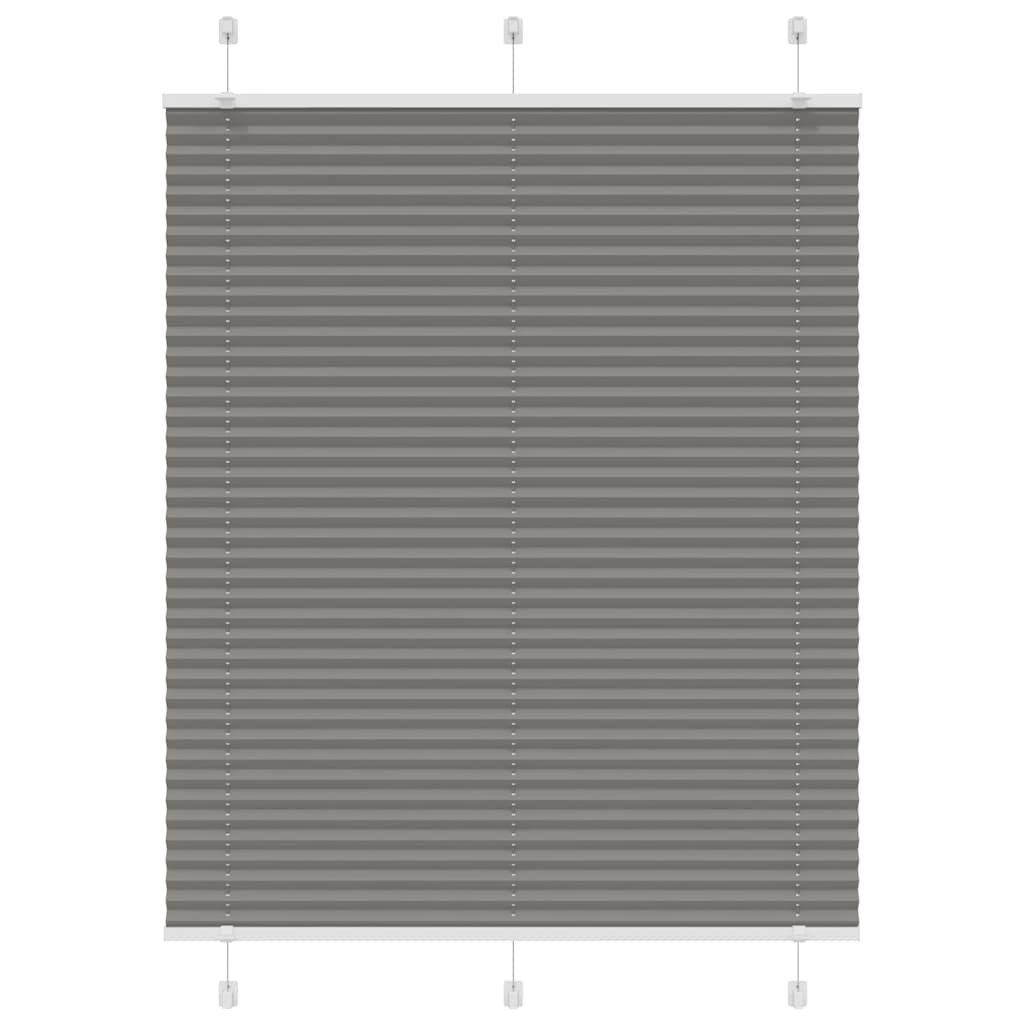 Jalousie 110 x 100 cm Plissee Anthrazit 110x100 cm Stoffbreite 109,4 cm Polyest