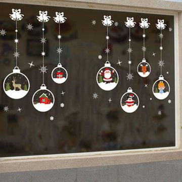 Fenstersticker Weihnachten Fenster Glas DIY Dekoration Aufkleber, Juoungle