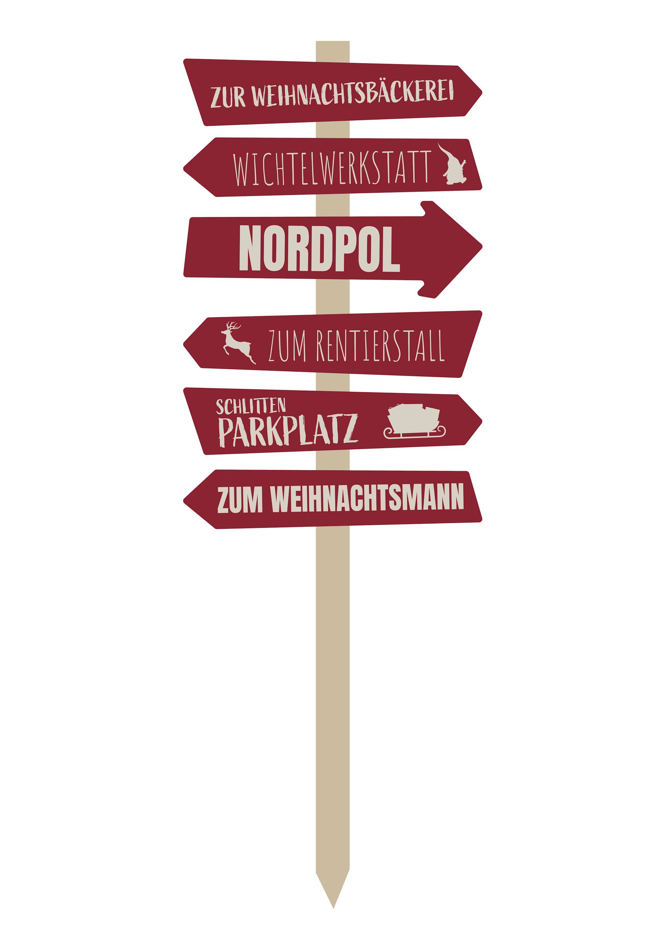 Spetebo Dekoobjekt Garten Stecker Weihnachten - ca. 76 x 27 cm (Komplettset günstig online kaufen