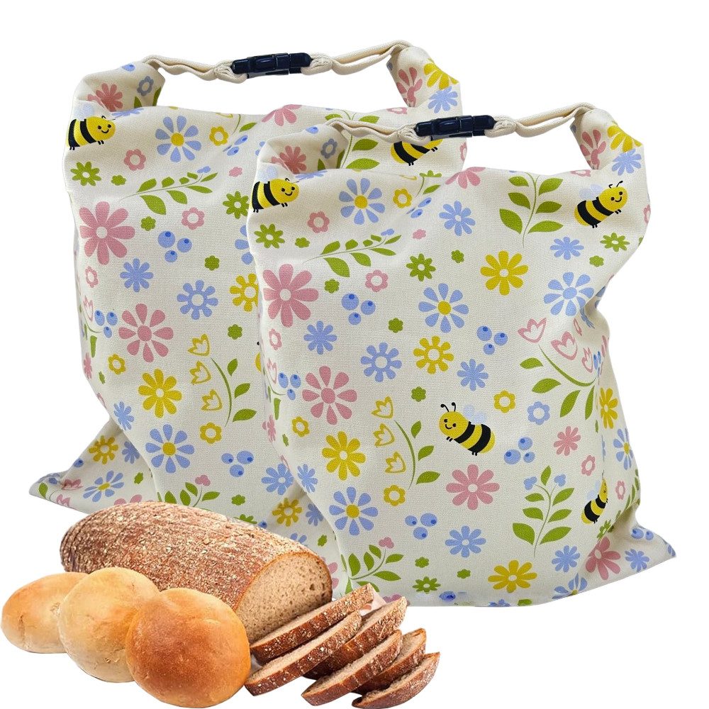 Agger Brottasche 2er Set Brotbeutel Leinen-Baumwolle, BRØT 43x33cm, Brotsack, (2-tlg), wiederverwendbar, Brottasche waschbar zur Brotaufbewahrung