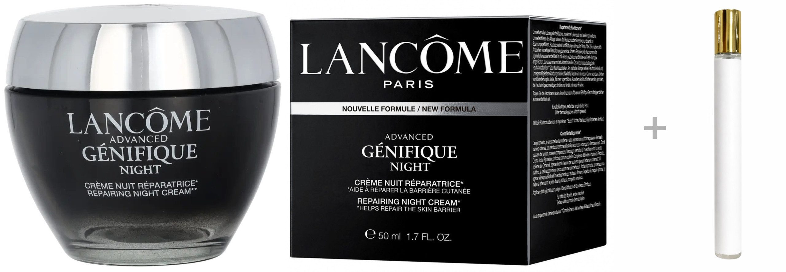 LANCOME Nachtcreme Advanced Génifique Nuit Creme Gesichtscreme mit Reiseduft, Nachtcreme für die tägliche Pflege
