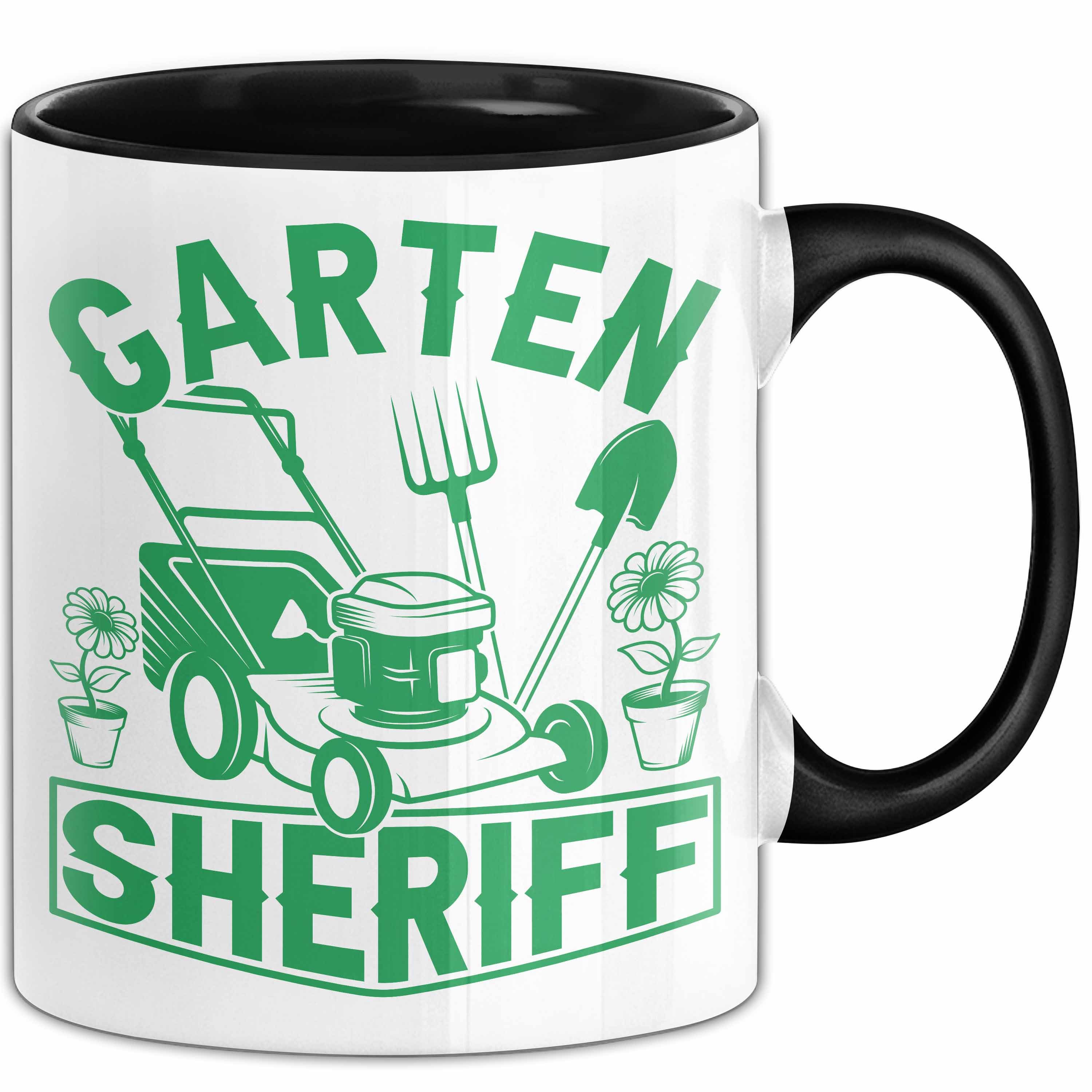 Trendation Tasse Gärtner Geschenk Tasse GartenSheriff Geschenkidee