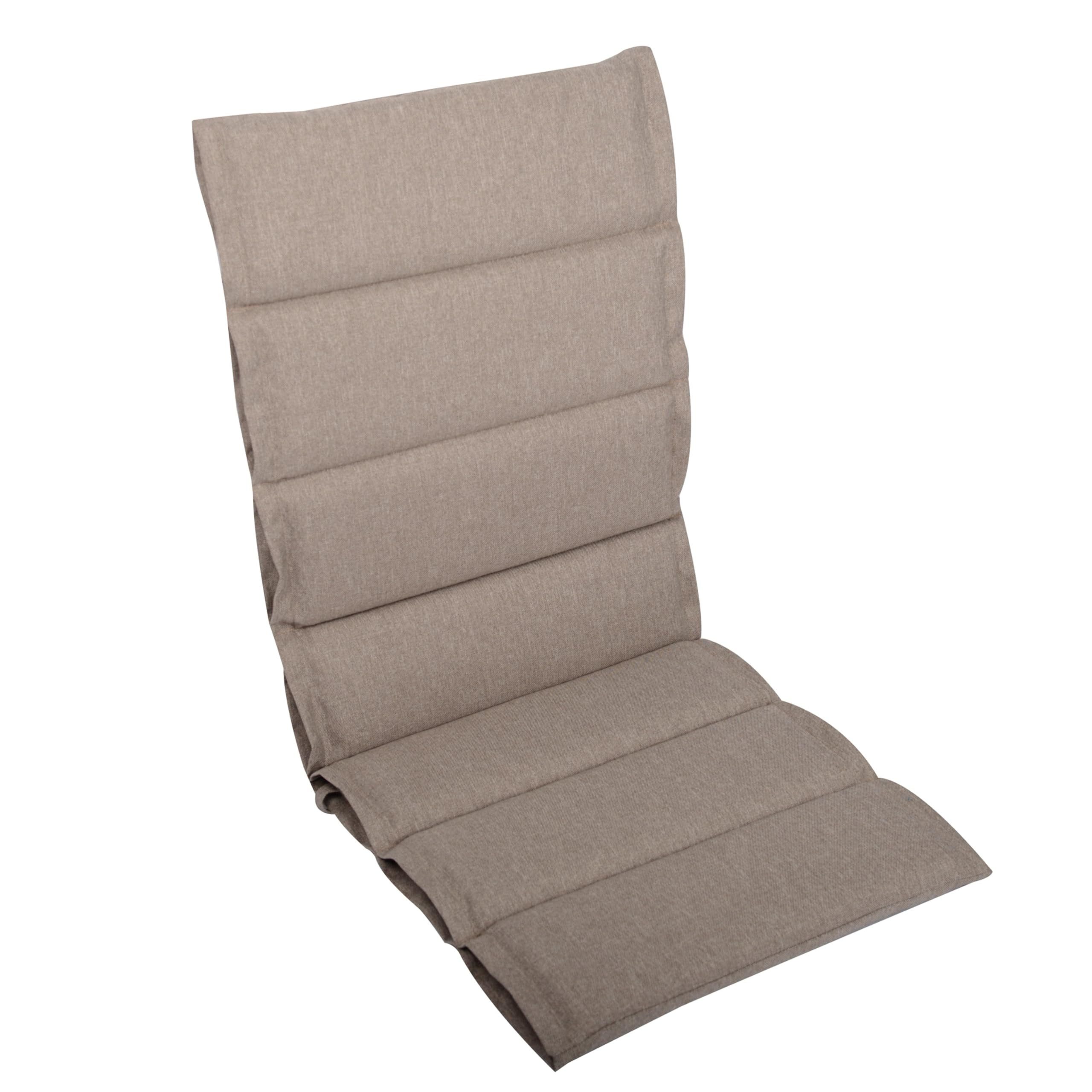 LILENO HOME Hochlehnerauflage bequeme Sitzauflage für Gartenmöbel, Stuhlkissen für Klappstühle, (1 St., 1er Set), 1er Set Polsterauflage in Taupe, Sitzpolster waschbar