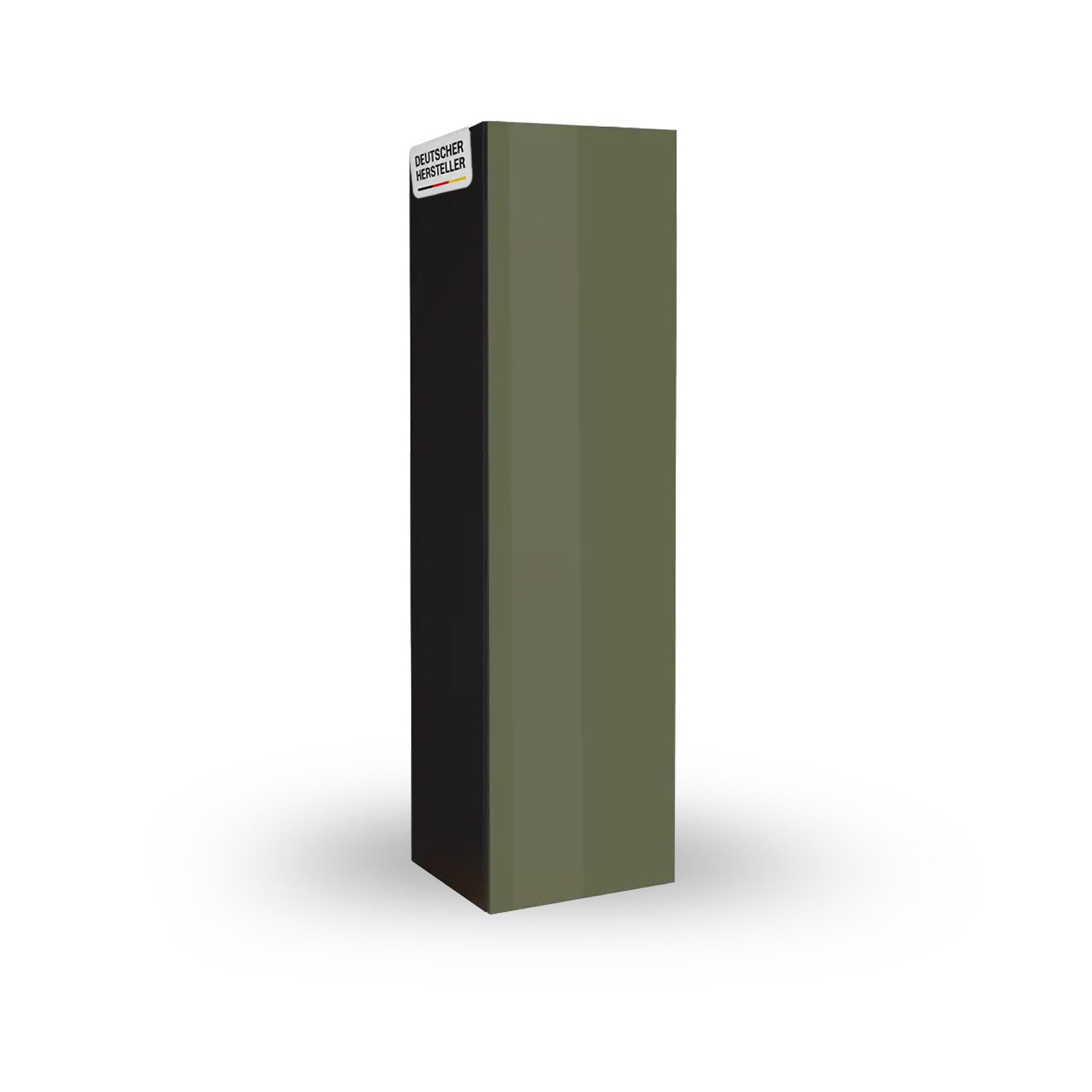 Storado Wandhängeschrank Colors 32×118×33cm, Hängeschrank mit Glastür, Farbe wählbar, Glasfronten und Push-to-open für eine moderne, grifflose Optik