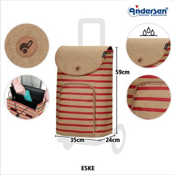 Andersen Einkaufstrolley Unus Shopper Eske rot, klappbar, höhenverstellbar, belastbar bis 40kg, wasserabweisend