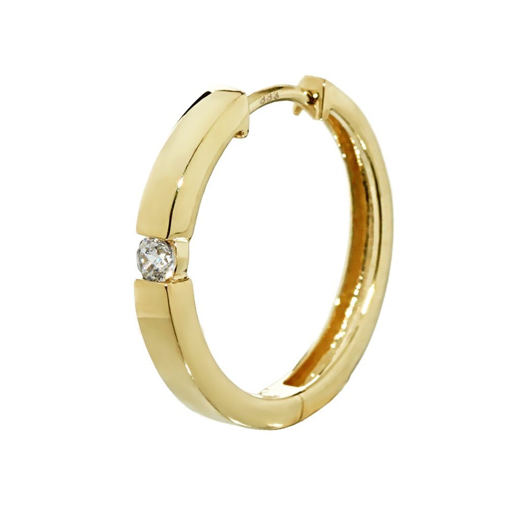 NKlaus Круглые серьги Single 333 Gelbgold Круглые серьги Серьгиn 18,4 X2 (Damen)