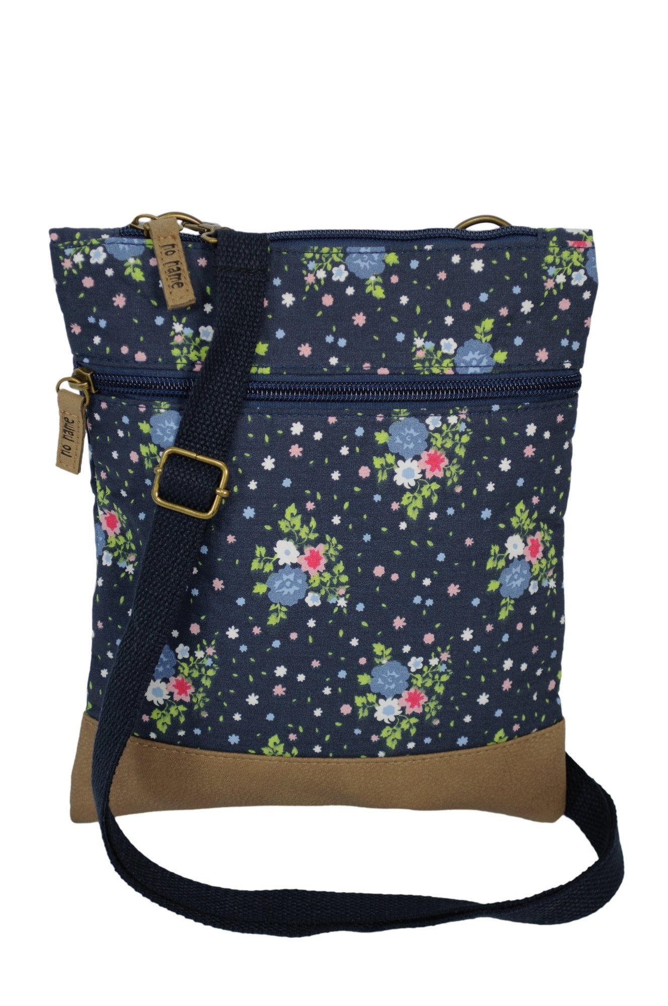 Beauty Thinxx "Flowers" City ideal in Ausflug Bunt ist Tasche (1-tlg), kleine Umhängetasche Diese die Tasche geeignet. einen Beige CROSSBAG