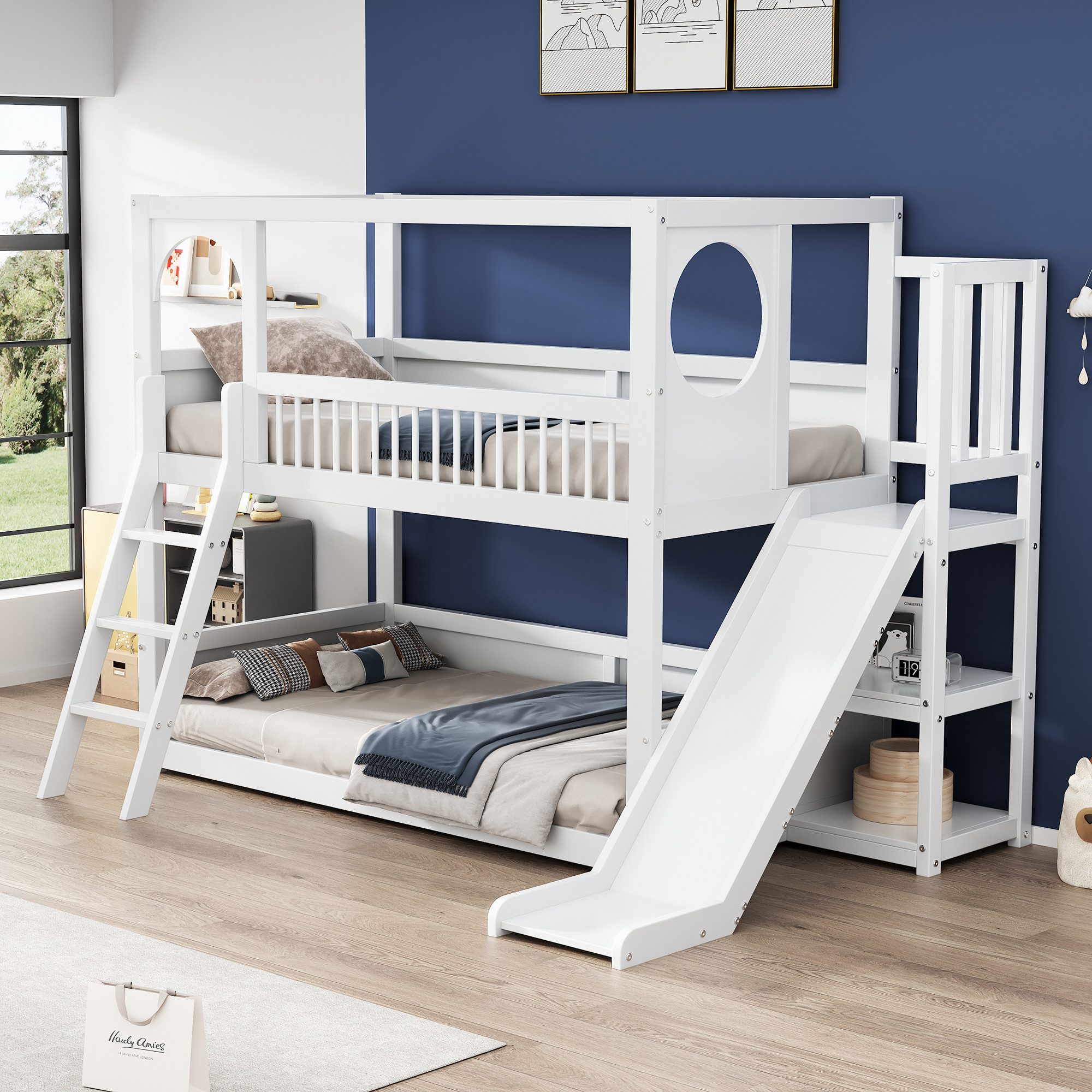 Flieks Etagenbett, Massivholz Kinderbett Hausbett mit günstig online kaufen
