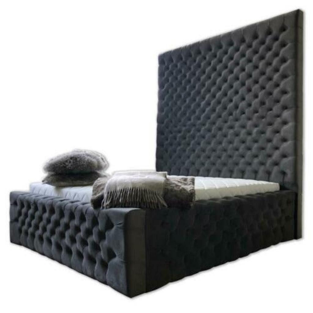 JVmoebel Polsterbett Betten Schwarz Hotel 180x200cm günstig online kaufen