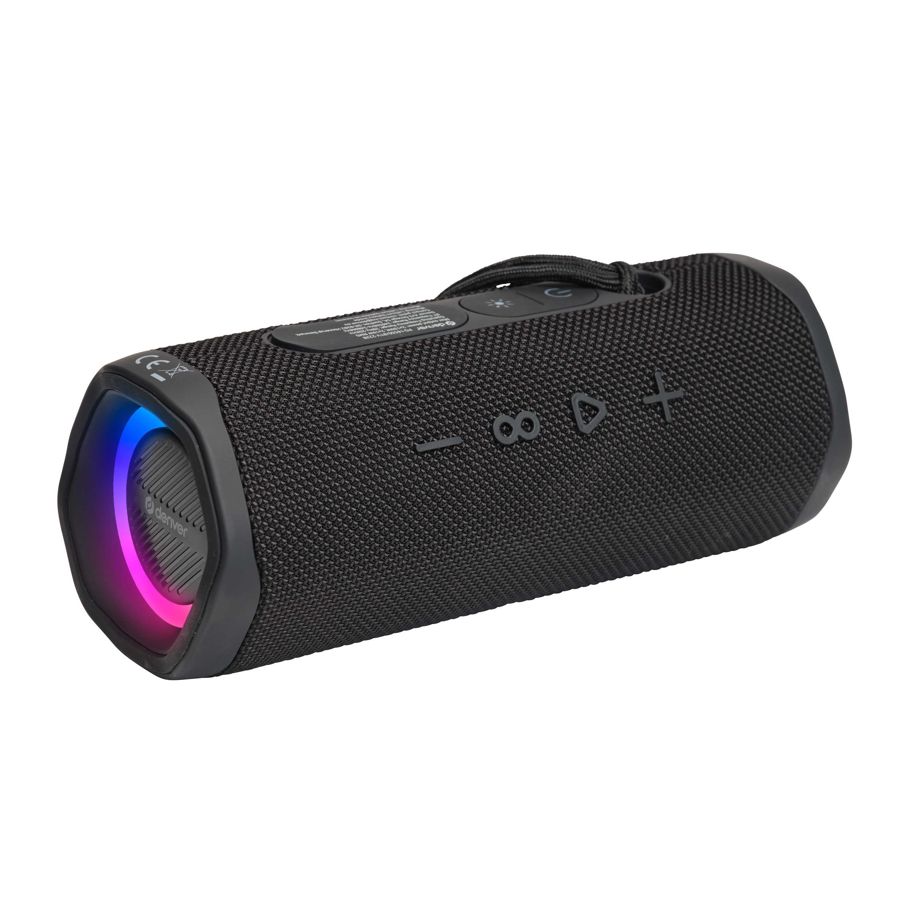 Denver BTV-223B Bluetooth-Speaker (2 W, RGB-Lichteffekte, TWS-Funktion, Freisprechfunktion)
