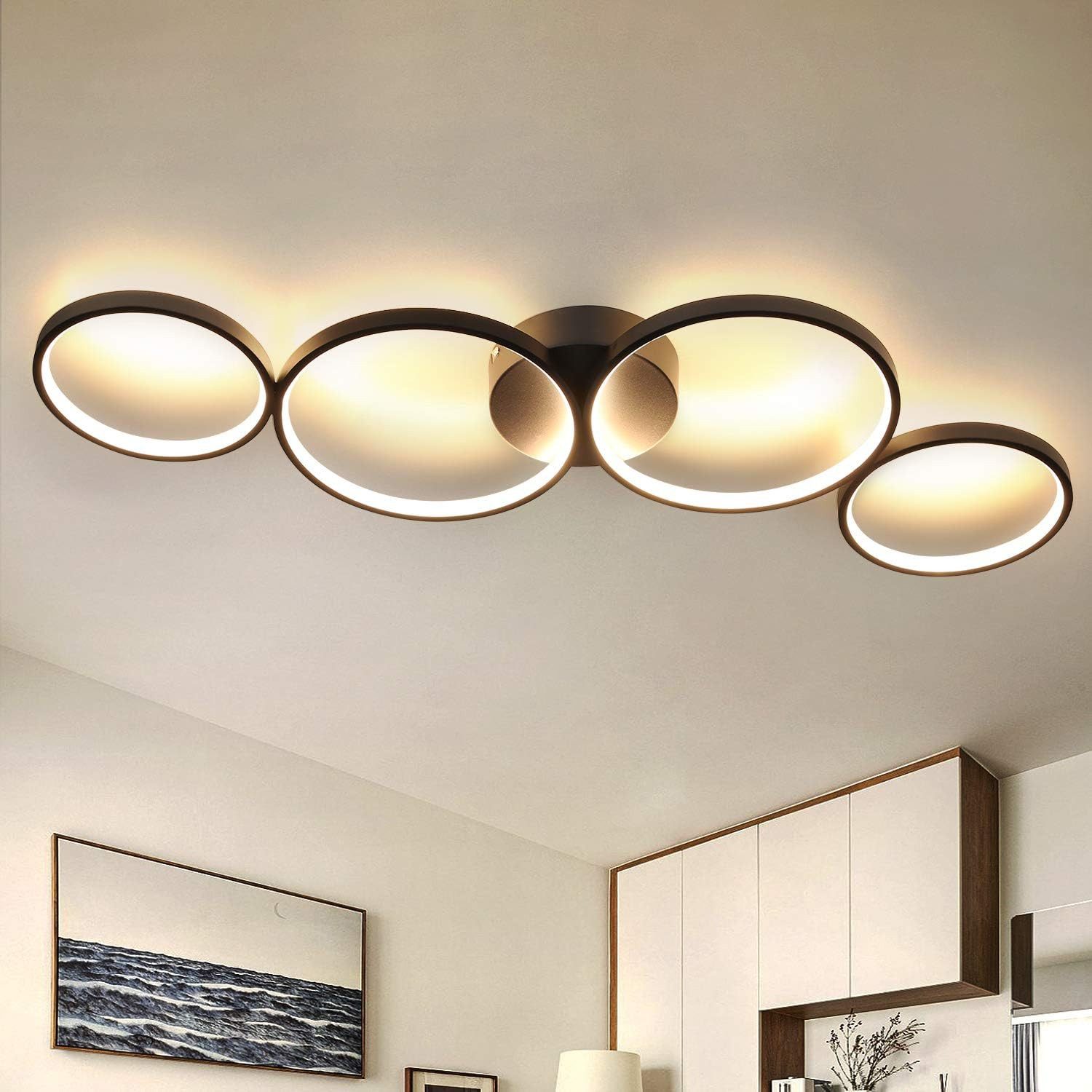ZMH Deckenleuchte Wohnzimmer Modern 4/5 Flammig günstig online kaufen