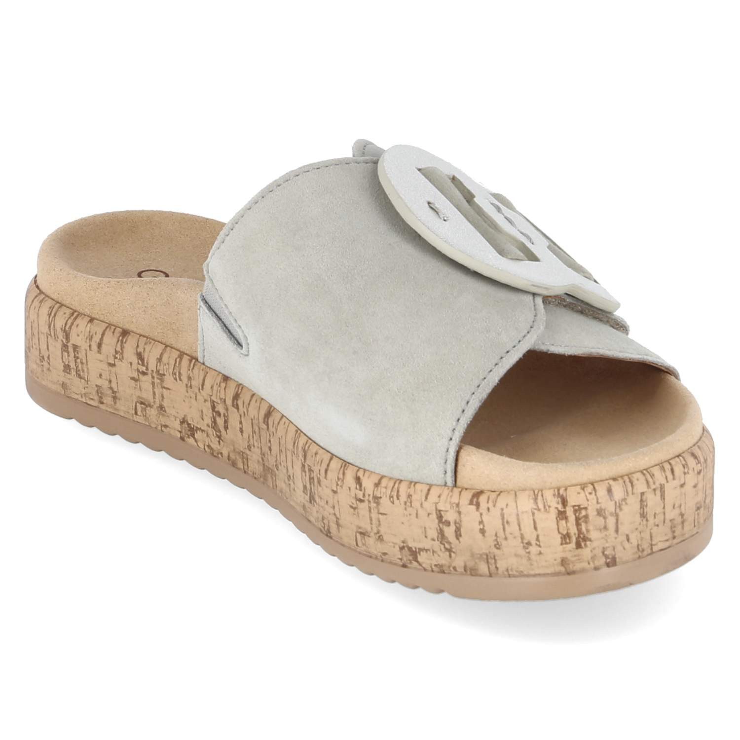 Gabor Gabor Flache Pantoletten 83.760.11 Damen Rauleder green Pantolette – Bild 5 von 5