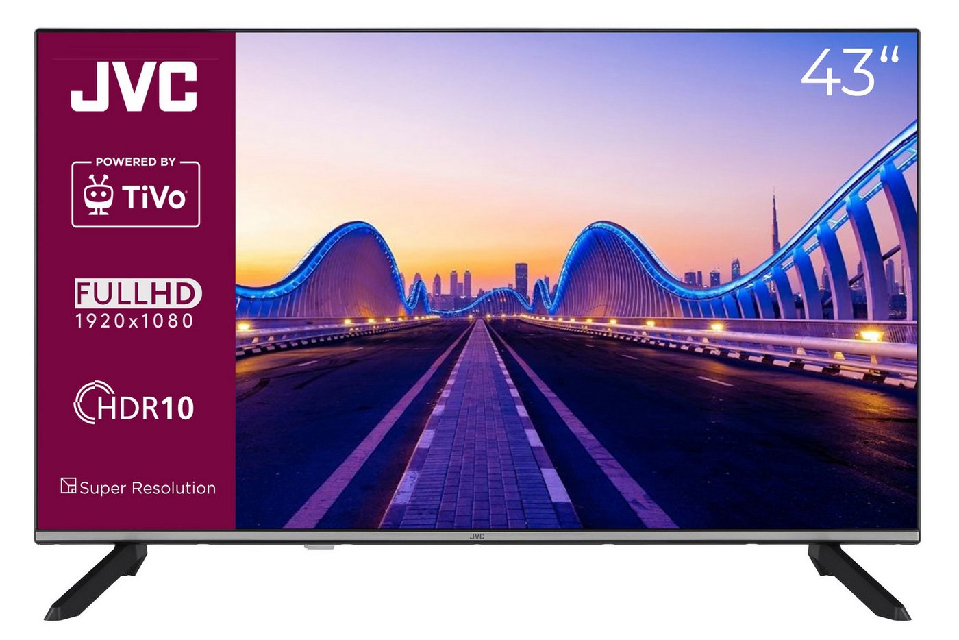 JVC LT-43VF7555 LCD-LED Fernseher (108 cm/43 Zoll, Full HD, Smart TV powered by TiVo, TiVo Smart TV, HDR, Triple-Tuner) schwarz ! RABATT: 13.12% JVC LT-43VF7555 LCD-LED Fernseher (108 cm/43 Zoll, Full HD, Smart TV powered by TiVo, TiVo Smart TV, HDR, Triple-Tuner) schwarz ! RABATT: 13.12%