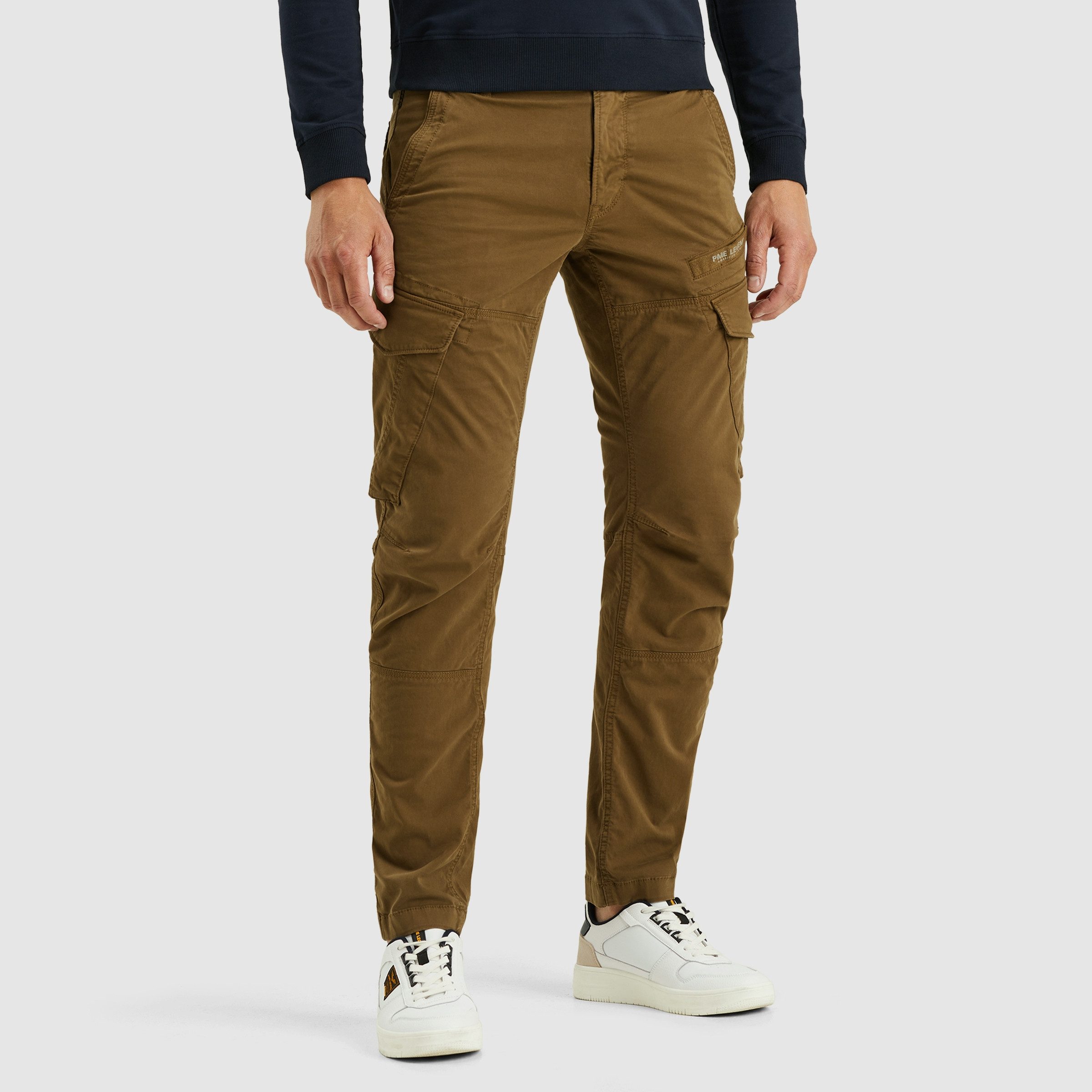 PME LEGEND Cargohose Nordrop Stretch Twill mit Logo Stickerei