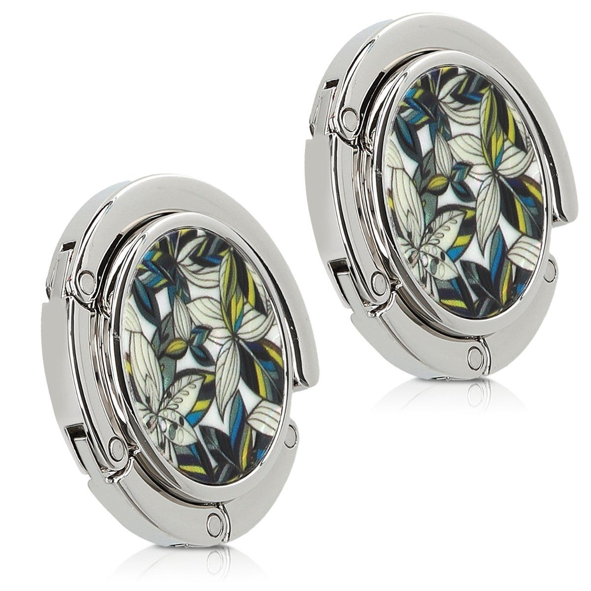 kwmobile Taschen-Halterung 2x Tisch Handtaschenhalter Haken, (2-tlg., Faltbare Antirutsch Taschenhaken Halterung Handtaschen)