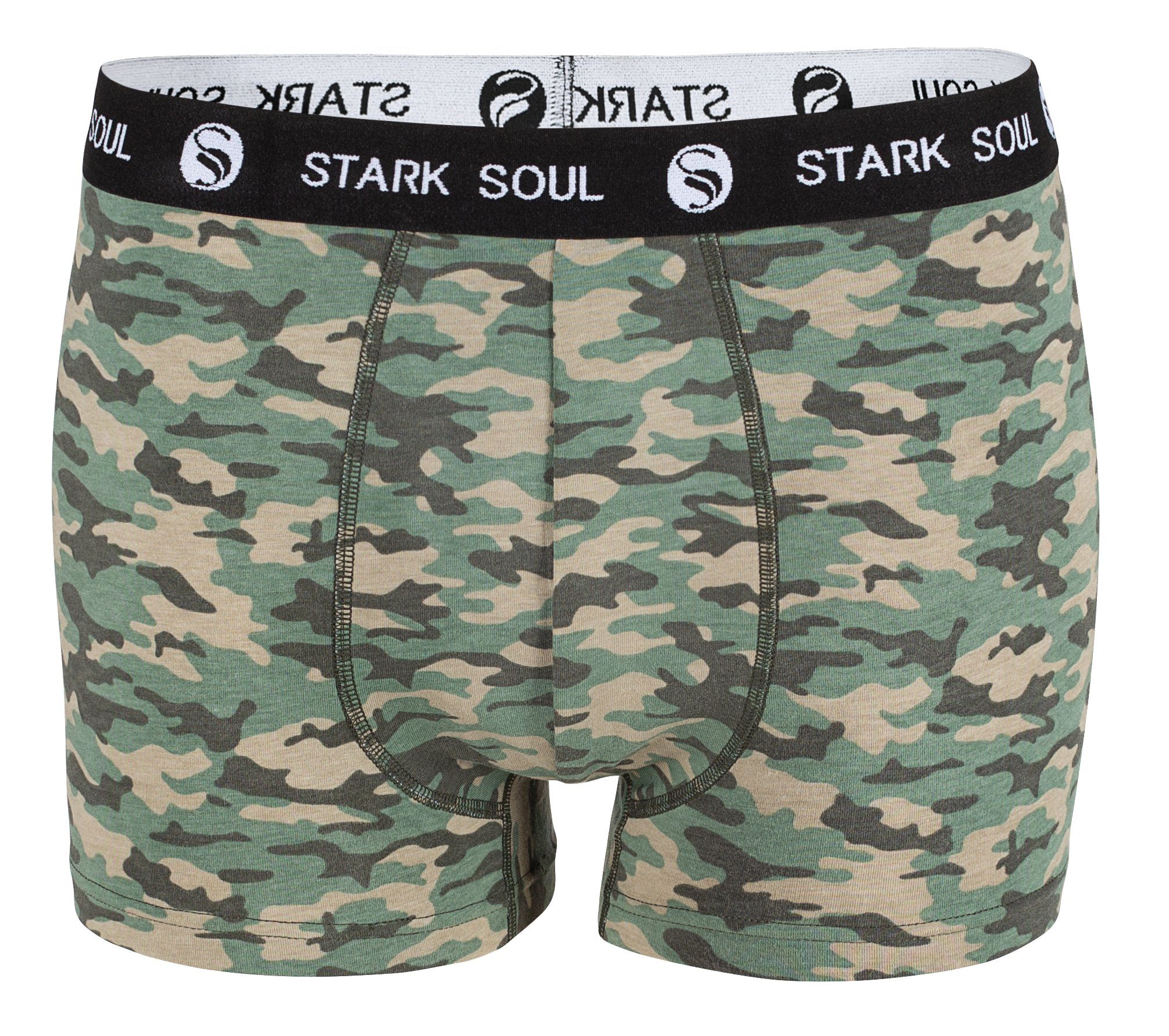 Stark Soul® Boxershorts Boxershorts Herren, Camouflage, Unterhosen Hipster, Retroshorts, 3'er Pack, 3er-Pack