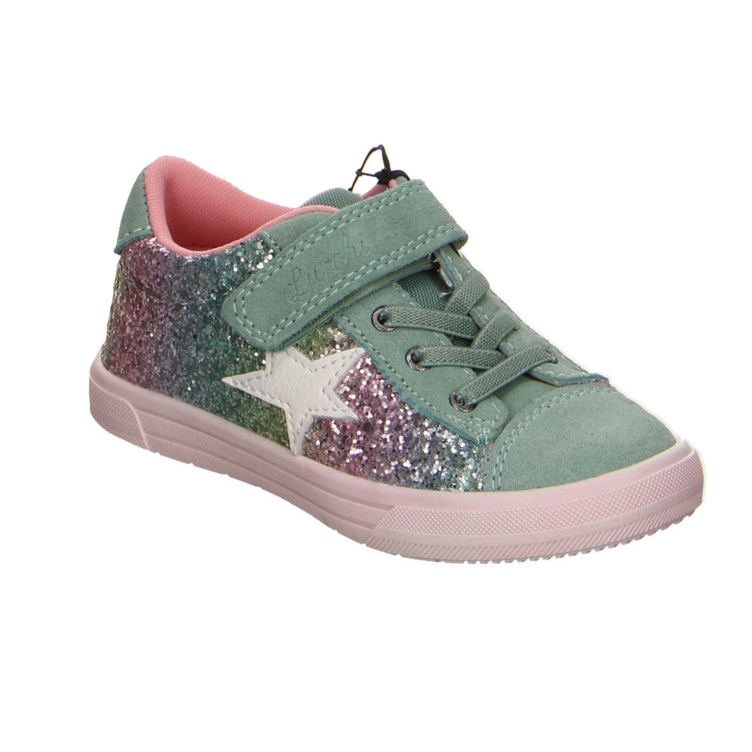 Lurchi Lurchi Bine Metallic, Glanzleder Klettschuhe Mädchen grün Klettschuh