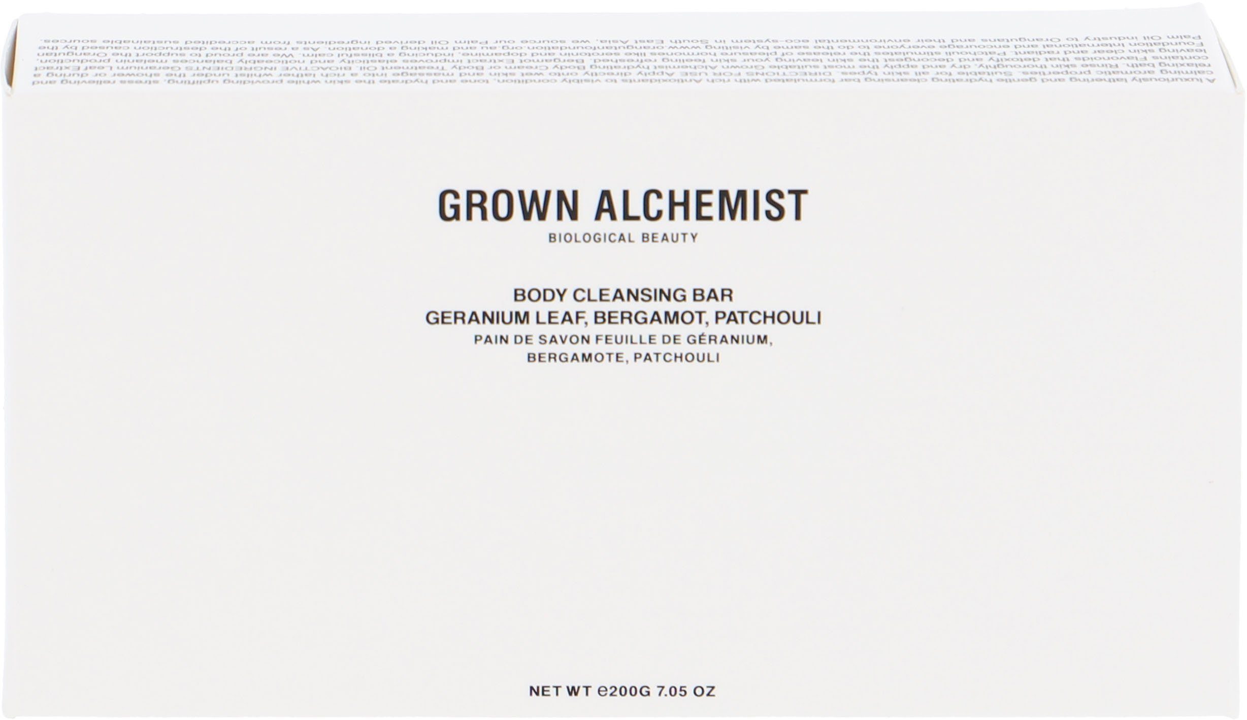 GROWN ALCHEMIST Duschpflege Body Cleansing Bergamot, Bar, Patchouli Geranium Leaf