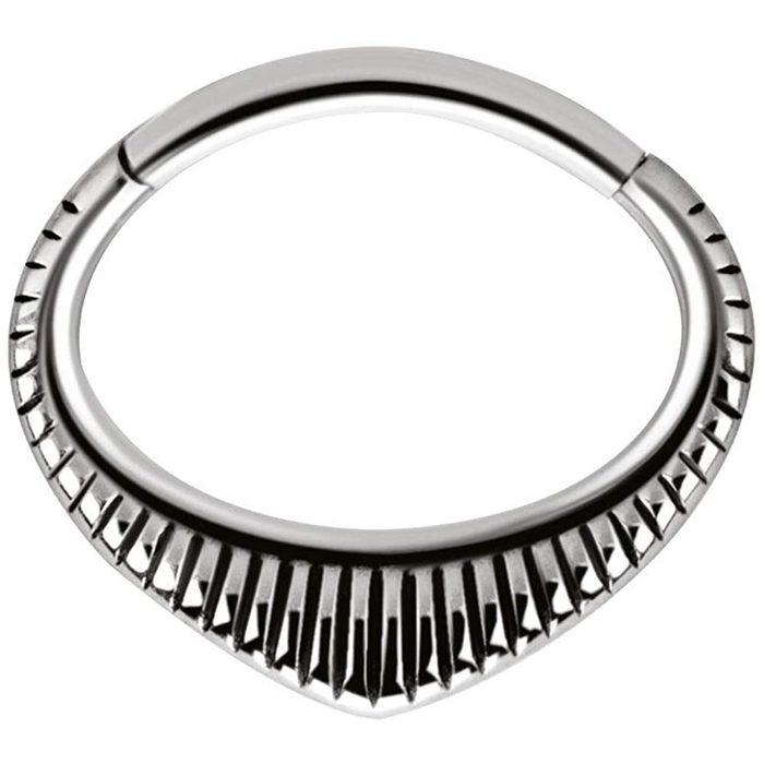Karisma Piercing-Set Karisma Edelstahl 316L Hinged Septum/Daith Clicker Ring Ohrring Nase BSDX3 - Silber