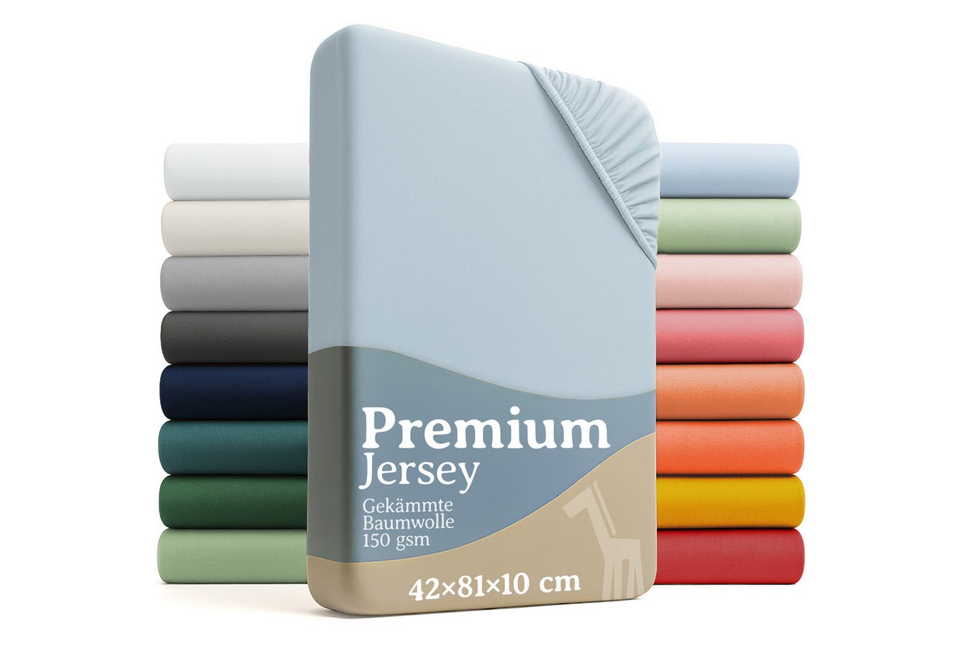 Laleni Spannbettlaken Premium für Beistellbett - Atmungsaktives Spannbetttuch, Gummizug: rundum, (2 Stück), 100% Baumwolle (150 g/m)