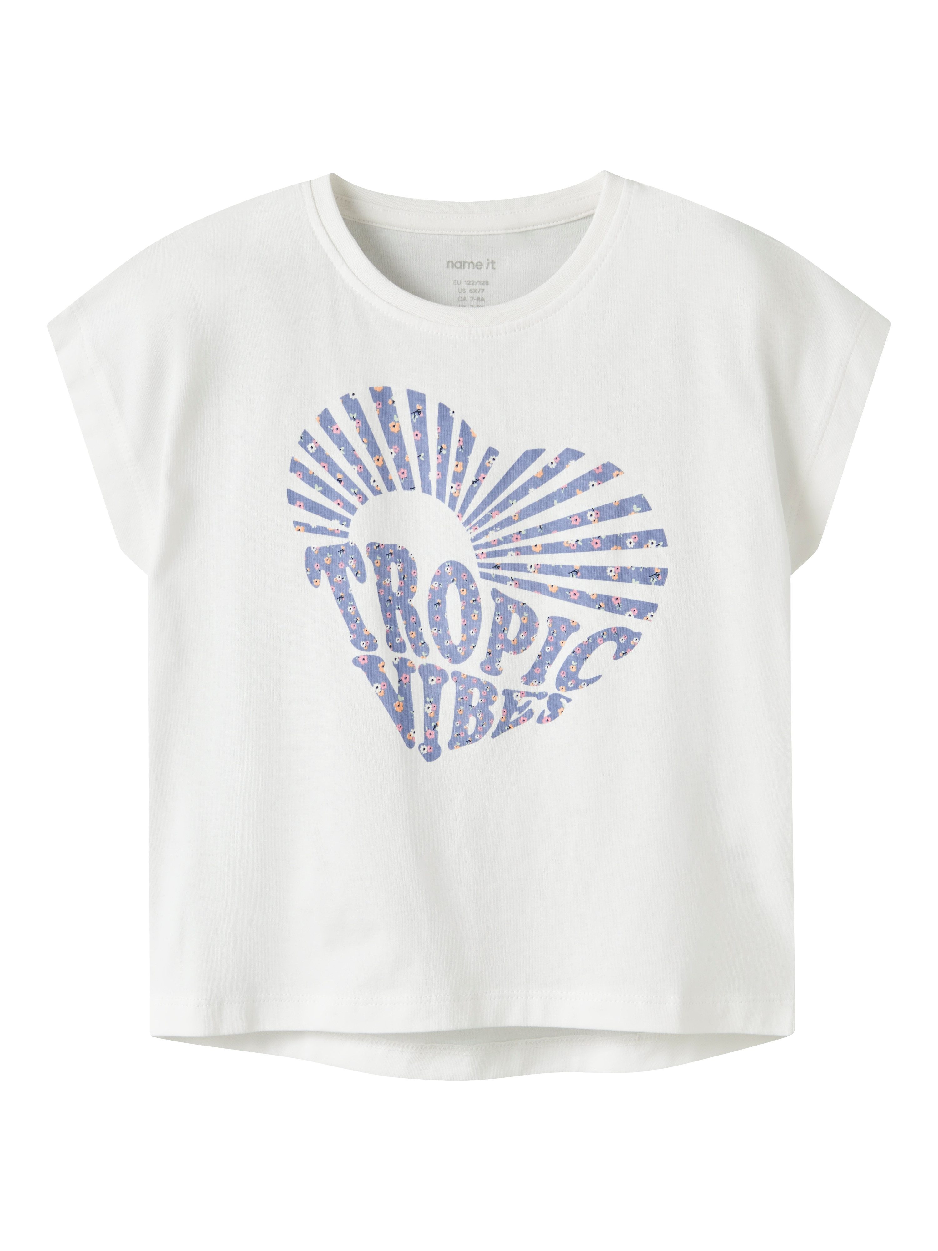 Name It T-Shirt NKFHAVAKA CAP SL NREG TOP BOX Baumwolle, regular fit