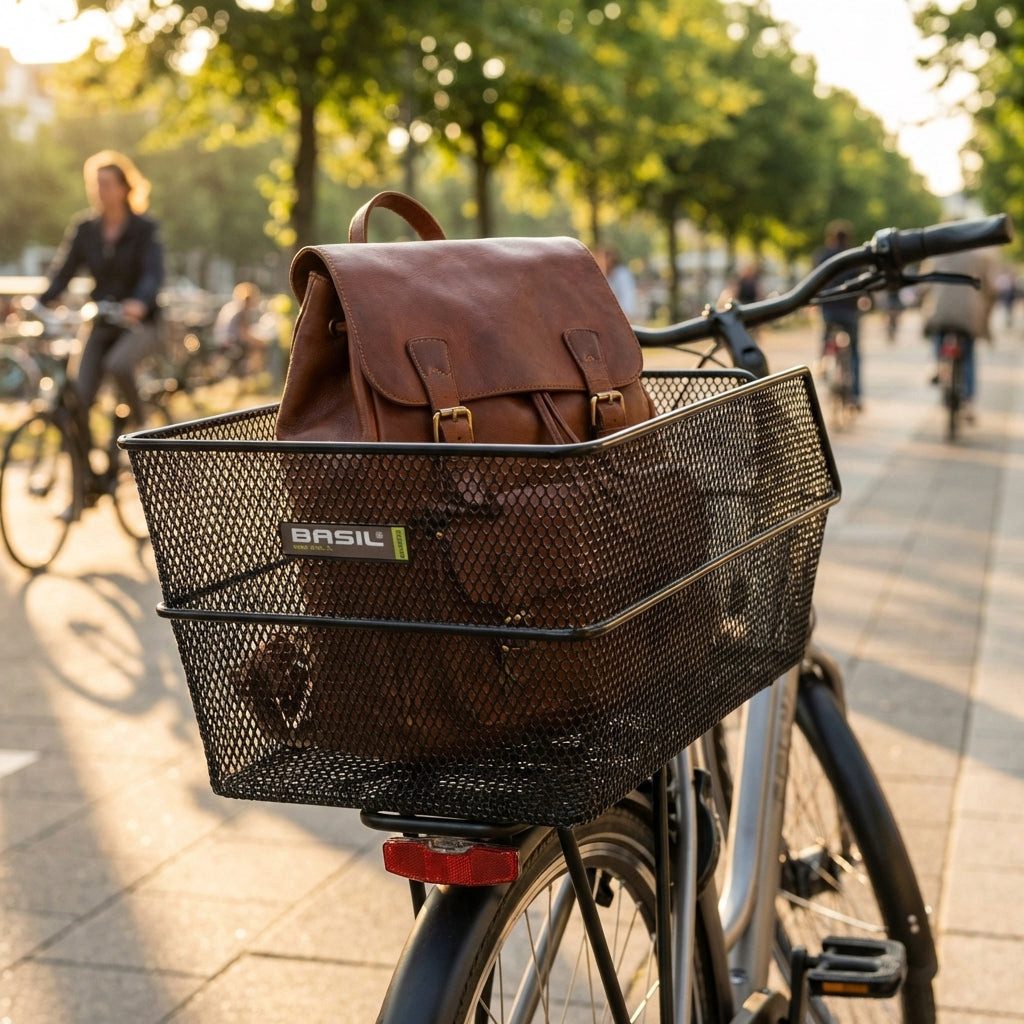 Basil Fahrradkorb BASIL Schultaschenkorb Cento S schwarz - engmaschiger Fahrradkorb 36x2