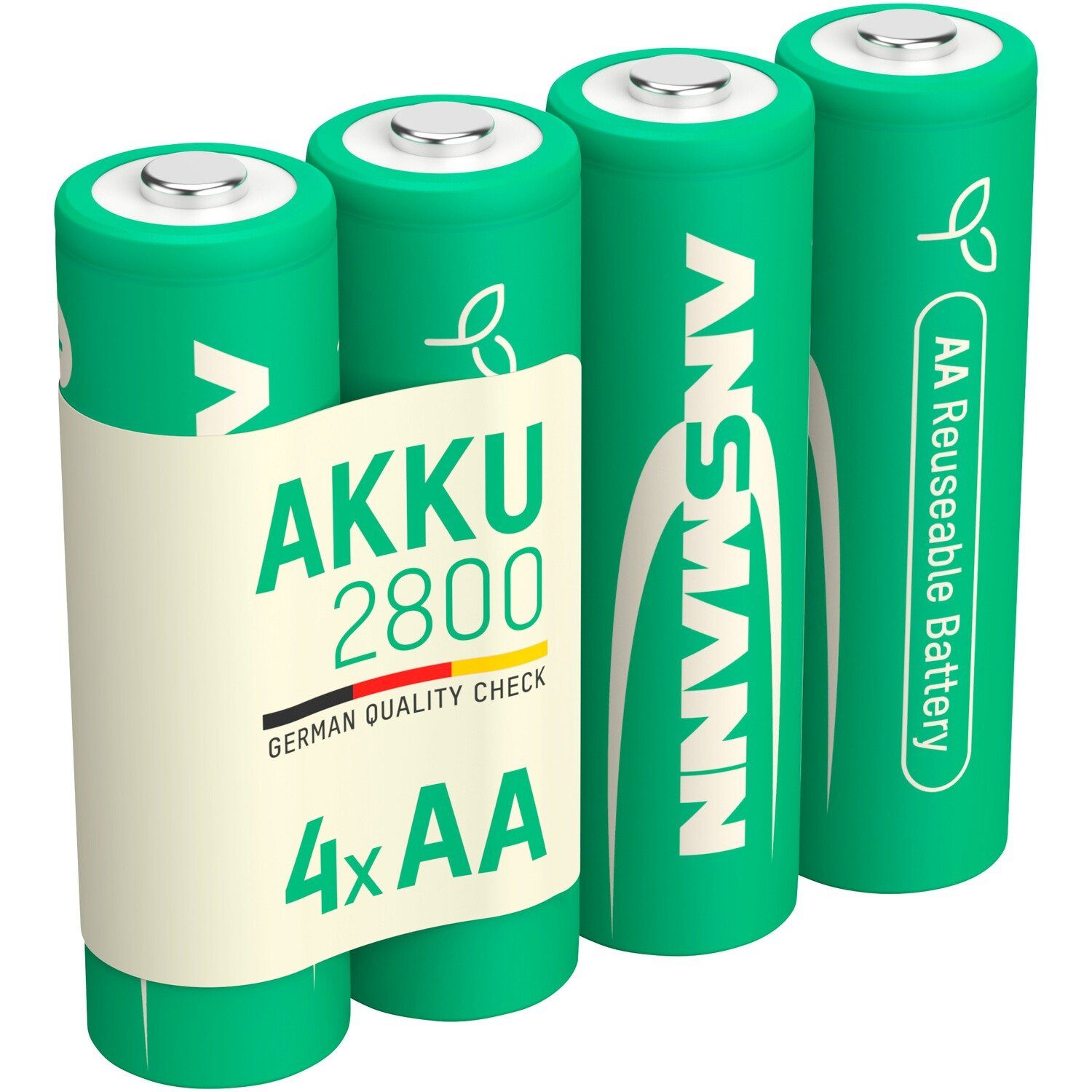 ANSMANN AG Akku Green-Pro Range AA Ni-MH 2800 – 4 Stück Akku