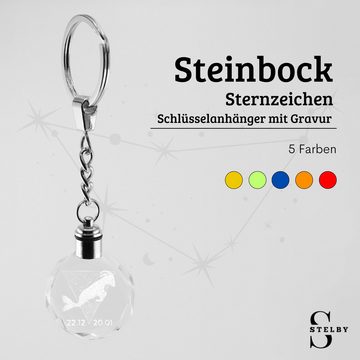 Stelby Schlüsselanhänger Sternzeichen Steinbock Multicolor Schlüsselanhänger mit Geschenkbox