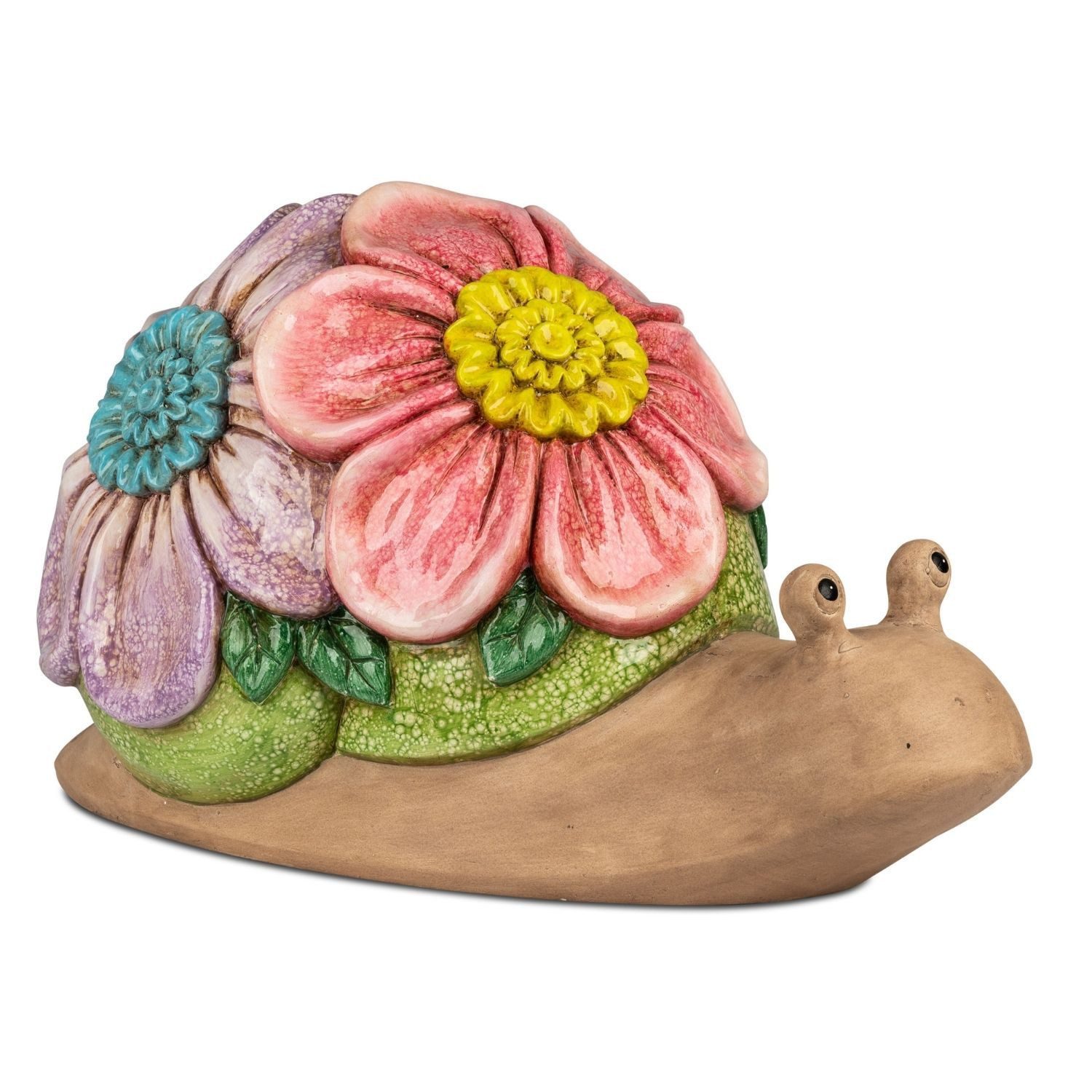 formano Dekofigur Flower Power, Höhe: 30cm, Farbe: Mehrfarbig, Motiv: Schnecke