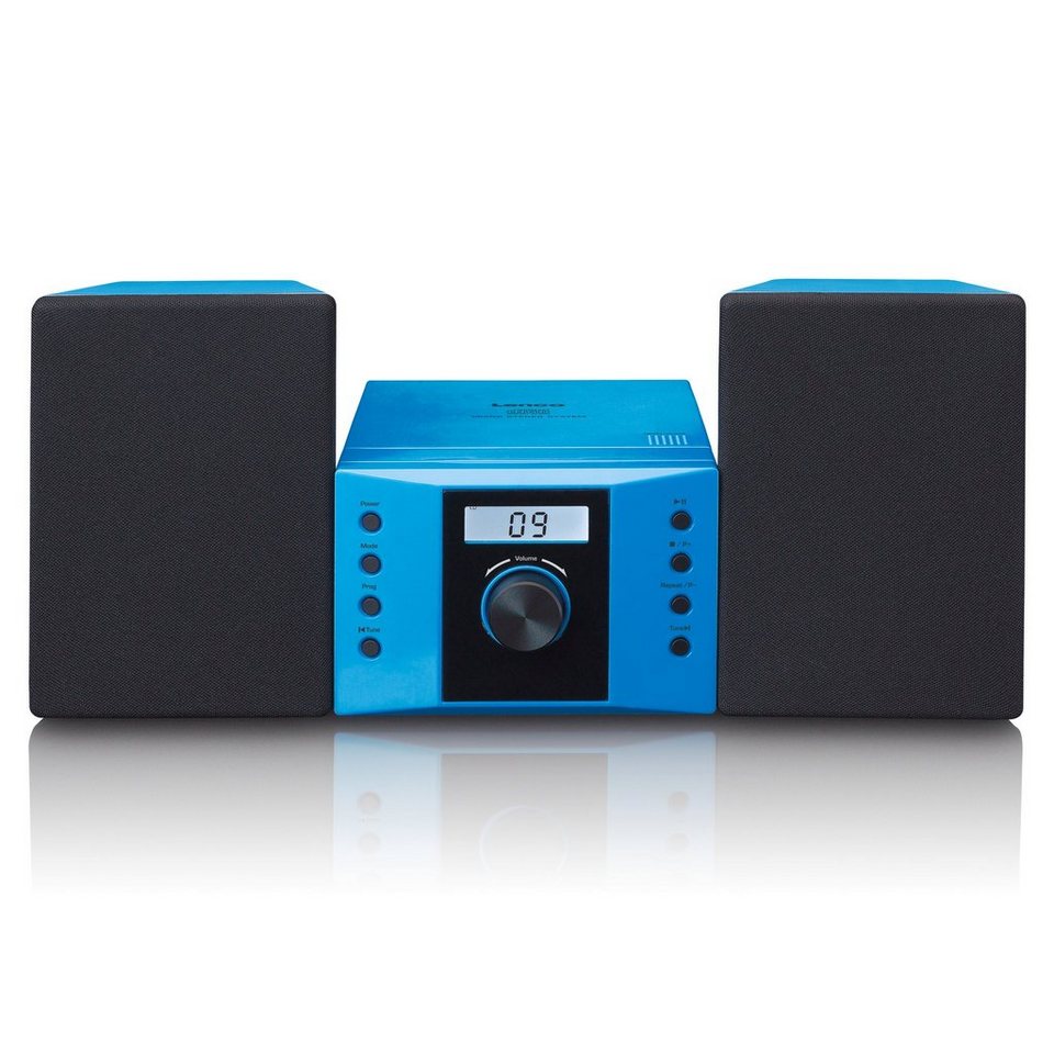 Lenco Micro Set mit CD, FM radio, AUX-IN, Sticker Stereoanlage (FM-Tuner),  Toplader CD-Player