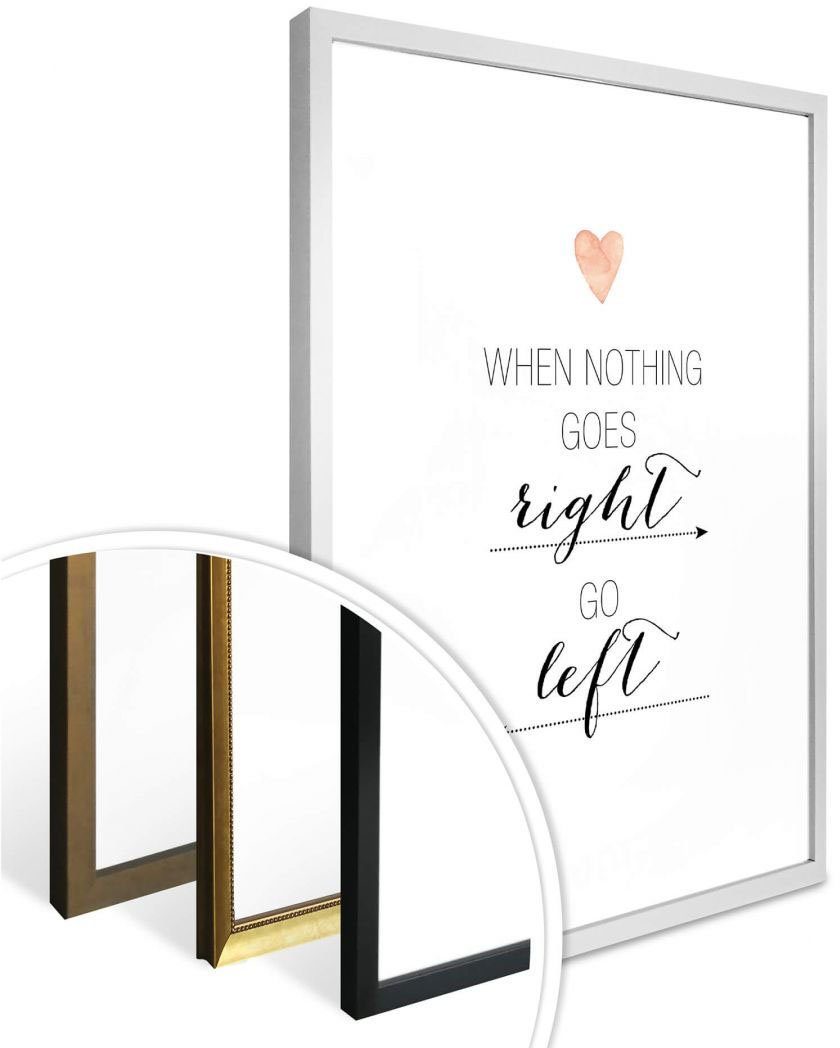 Poster Wandposter St), goes (1 right, Bild, Wandbild, Schriftzug nothing When Wall-Art Poster,