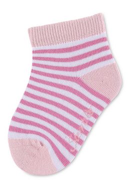 Sterntaler® Sneakersocken Sneaker-Söckchen Ringel, 3er-Pack (3-Paar) Sneaker Söckchen Streifen im 3er-Pack - Sneaker Socken für Kinder aus Baumwollmix in Rosa und Blau - Baby Sommersocken mit hohem Tragekomfort gestreift - Erstlingssöckchen formbeständig für Babys