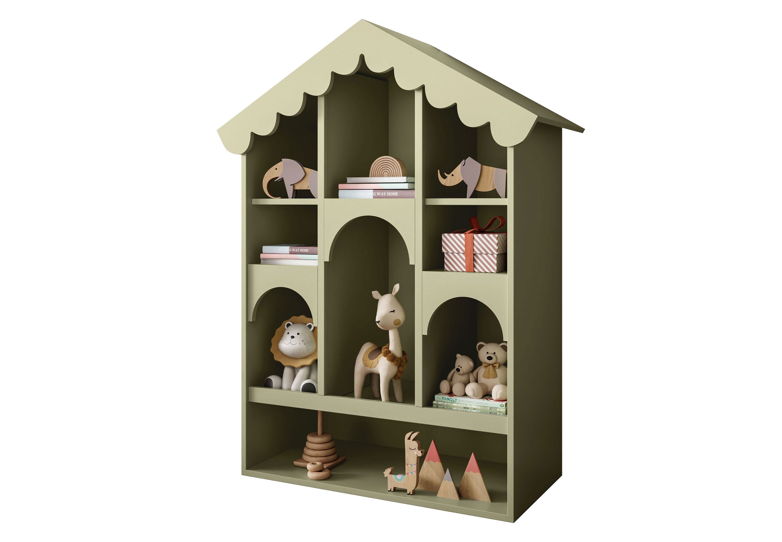 Lookway Puppenhaus BABUSHKA Puppenhaus für Kinder – Großes Spielhaus aus Holz, (1x Puppenhaus), Breite: 90 cm