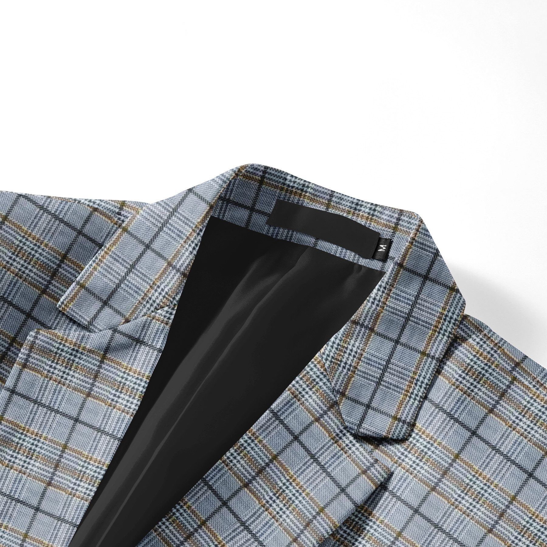 Allthemen Anzug (2 tlg) Slim Fit Herrenanzug im Farbeblock-Karomuster