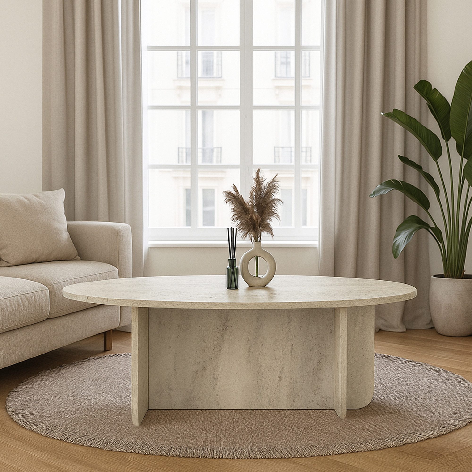 moebel17 Couchtisch Luminous Beige Grau Granitoptik 120x60 cm (Einzel Tisch günstig online kaufen