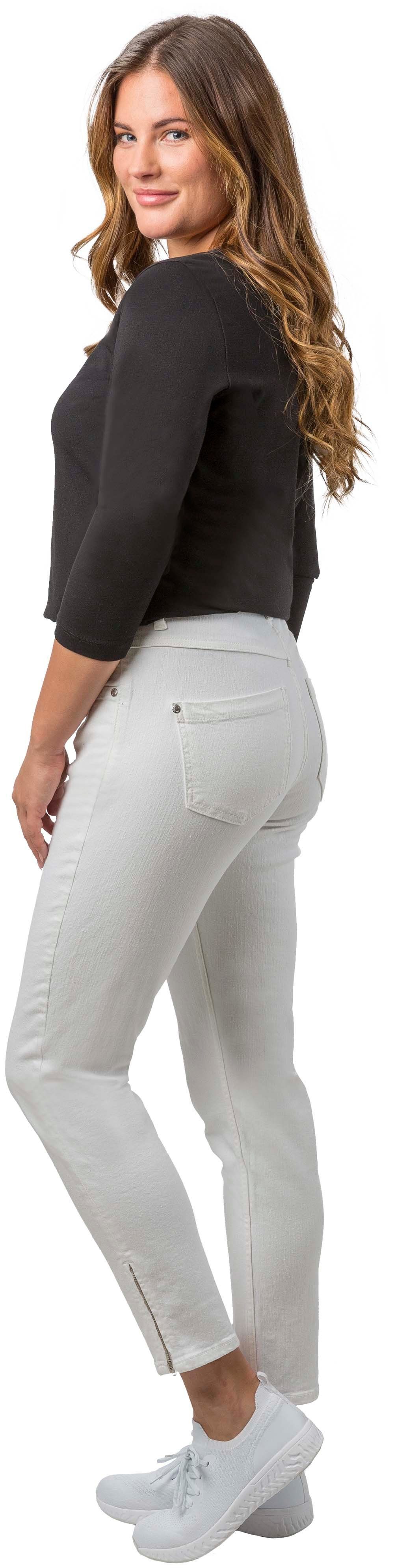 Gio Milano Skinny-fit-Jeans Gio-Lotti-1200, verkürzte Jeans mit Reißverschluss am Beinabschluss 5-Pocket-Style