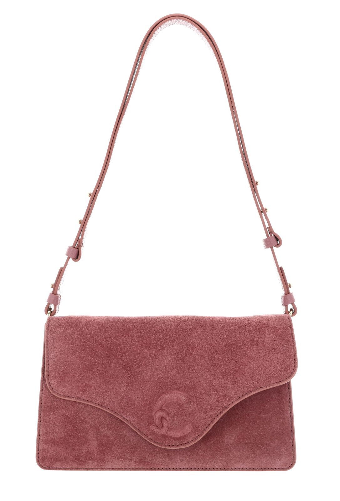 COCCINELLE Schultertasche Shoulder Bag Suede Le. / Grained Le., aus echtem Rindsleder
