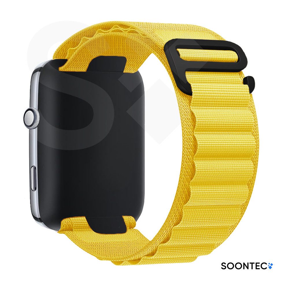 SOONTEC Smartwatch-Armband Premium Nylon Loop Armband mit G-Hook Verschluss, für Apple Watch Ultra 1/2/3 & Series 1-11